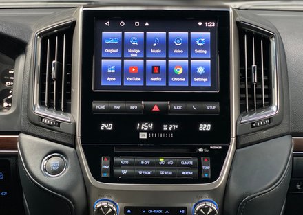 Мультимедиа блок с навигацией для Toyota Land Cruiser 200 2015-2021 с JBL и 360 - Carmedia BNR-16LCQI на Android 10, 8/128Гб, CarPlay, 4G SIM-слот