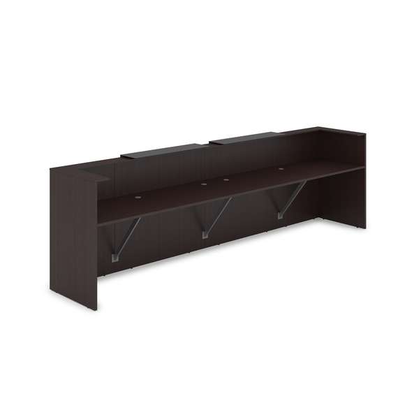 1КР-КЛ.202.1 Комплект Ресепшн с фартуком HPL (3854*749*1149) (с подсветкой)