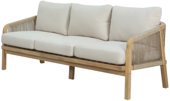 Диван деревянный трехместный Ravona KD цвет натуральный/бежевый