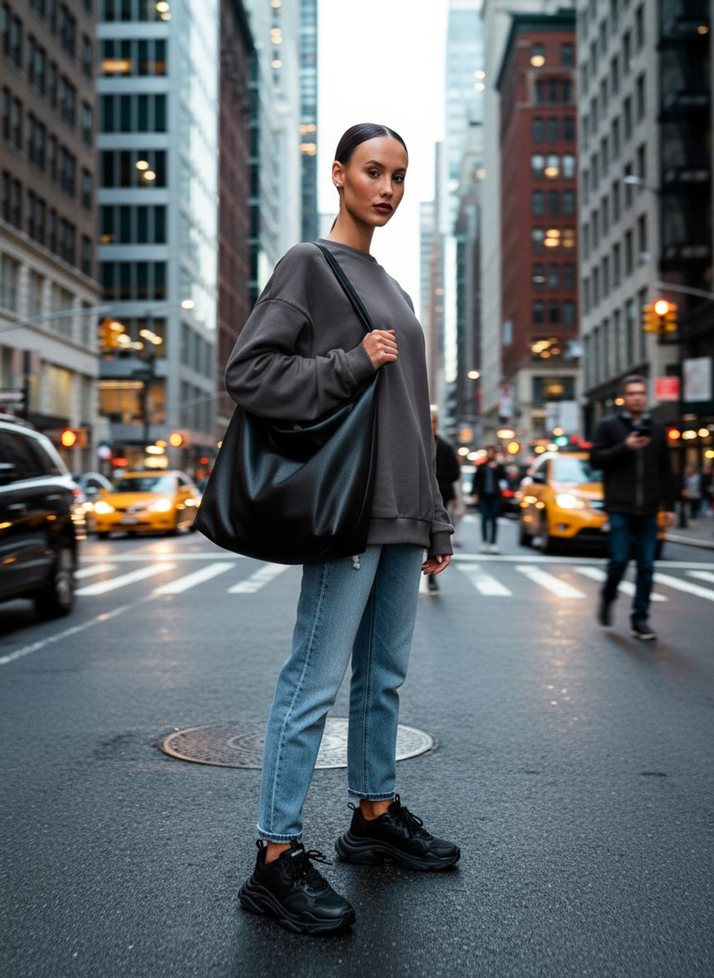 Свитшот женский оверсайз хлопок толстовка