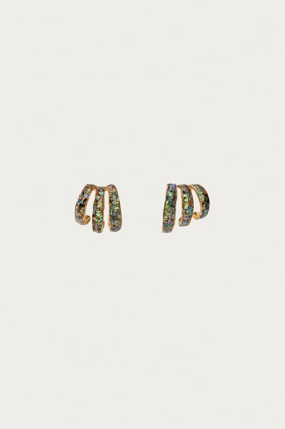 ZARA X MARISA BERENSON СЕРЬГИ С ТРОЙНЫМИ КОЛЬЦАМИ , ЗОЛОТИСТЫЙ