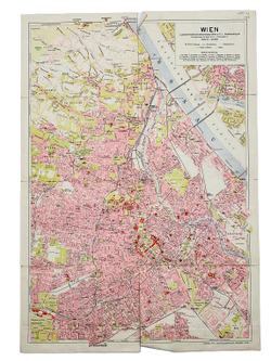 Карта. Вена. Оформление в печать. Главное управление XIV «Картография». 1950-е.