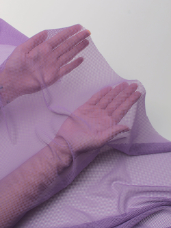 Сетка эластичная яркая лаванда КРУПНАЯ ЯЧЕЙКА метражом