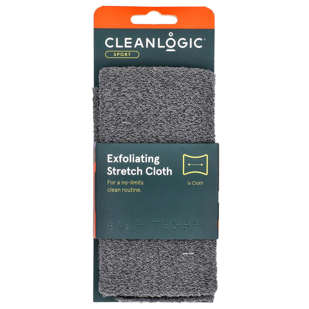 CleanLogic, Sport, отшелушивающая эластичная салфетка, 1 шт.
