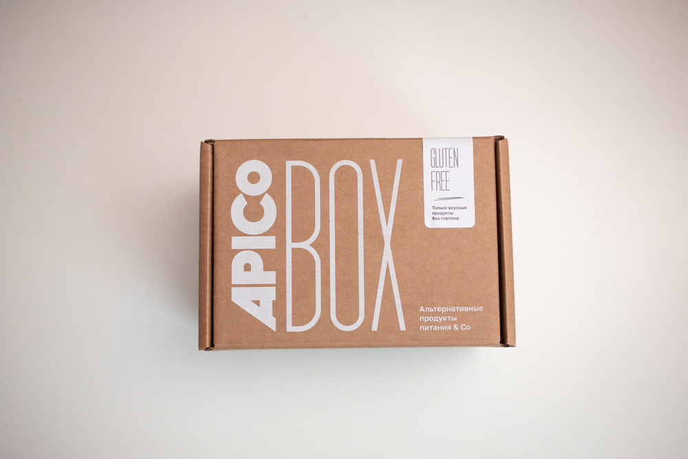 Набор продуктов APICO BOX №6 "Без глютена", набор подарочный 7 шт безглютеновые продукты, Новогодний подарок