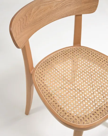 Стул Romane с сиденьем из ротанга, светлый каркас | La Forma | Испания | Купить в Hallberg.ru
