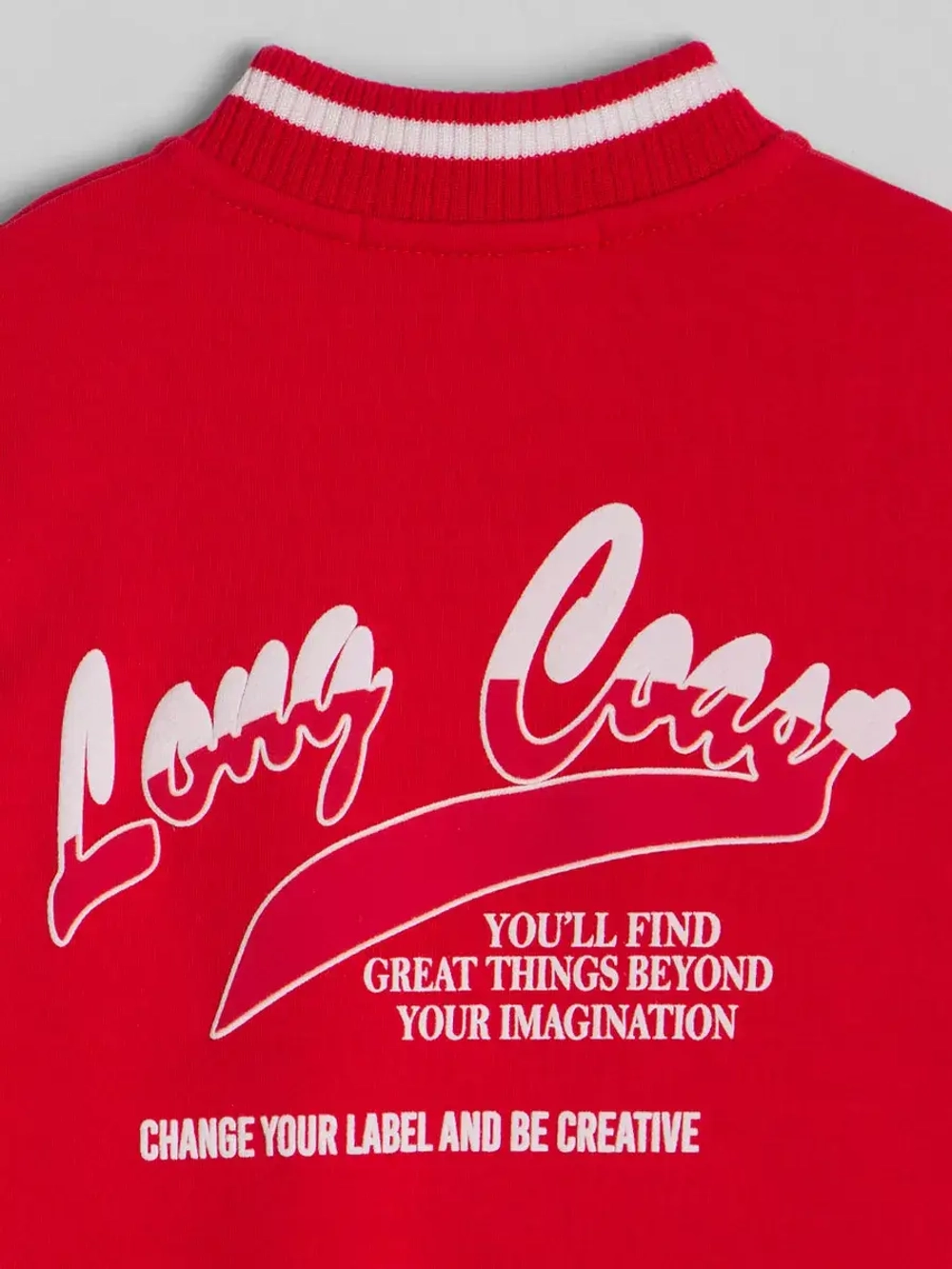 Красный бомбер для школы и сада