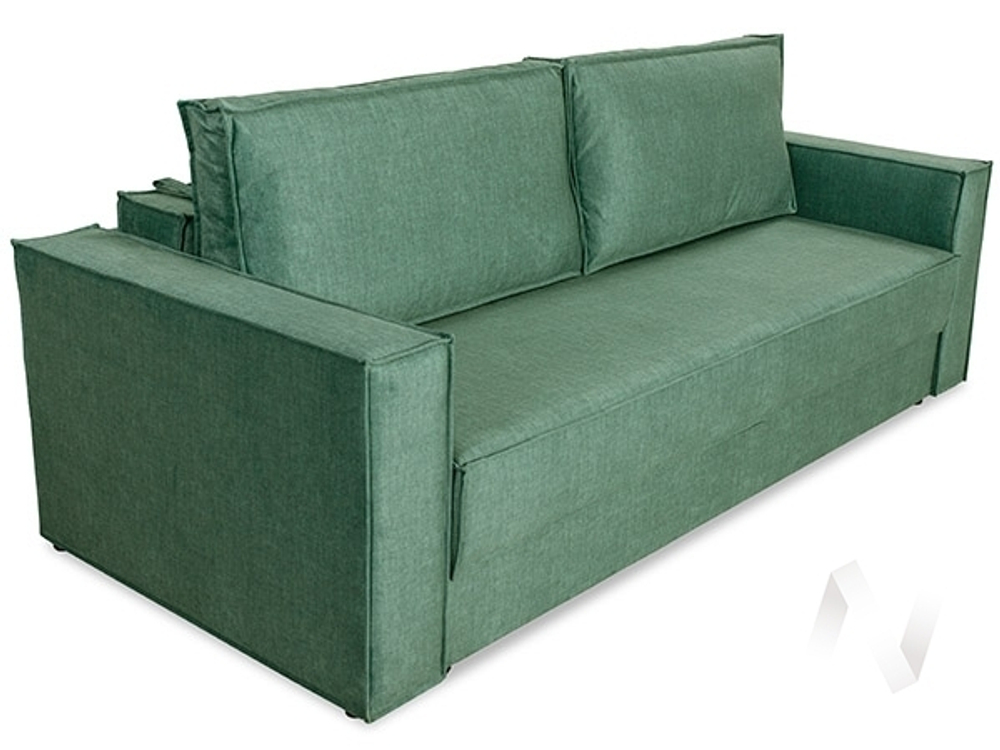 Диван прямой Эдельвейс (БД) SQUARE 15 (велюр зеленый)