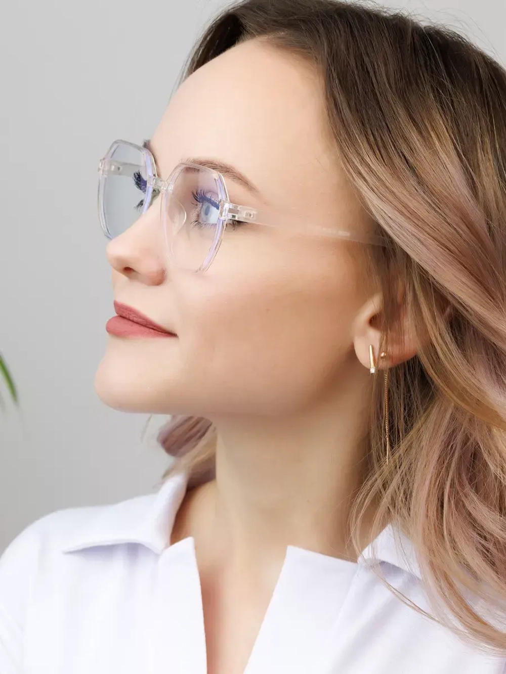 Очки для компьютера имиджевые защитные прозрачные нулевки