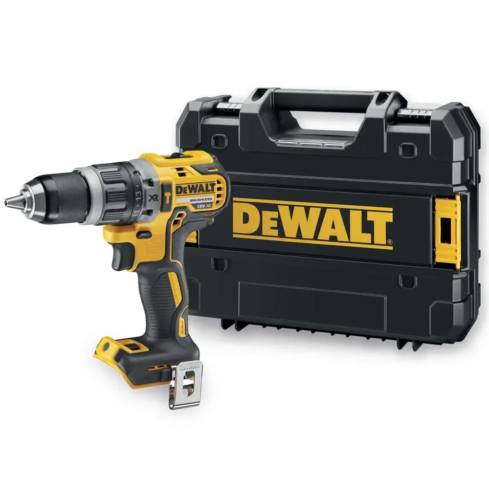 Аккумуляторная бесщеточная ударная дрель-шуруповерт DEWALT, 18 В, 2000 об/мин, 34000 уд/мин, без АКБ и ЗУ, в кейсе TSTAK, DCD796NT