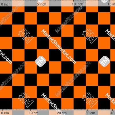 Шахматная клетка черно-оранжевая by Fairy Palette 238 DPI