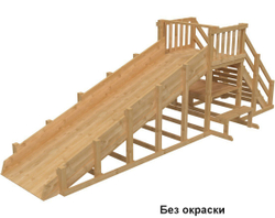Зимняя деревянная заливная горка Ледянка 2 (скат 5.69 м)