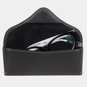 Футляр для очков Vision из кожи теленка, черного цвета