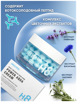 Лифтинг - крем с пептидными капсулами и комплексом гиалуроновых кислот Medi Peel  Power Aqua Cream50 мл.