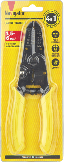 Пресс-клещи Navigator NHT-Pkm01-4v1 39162