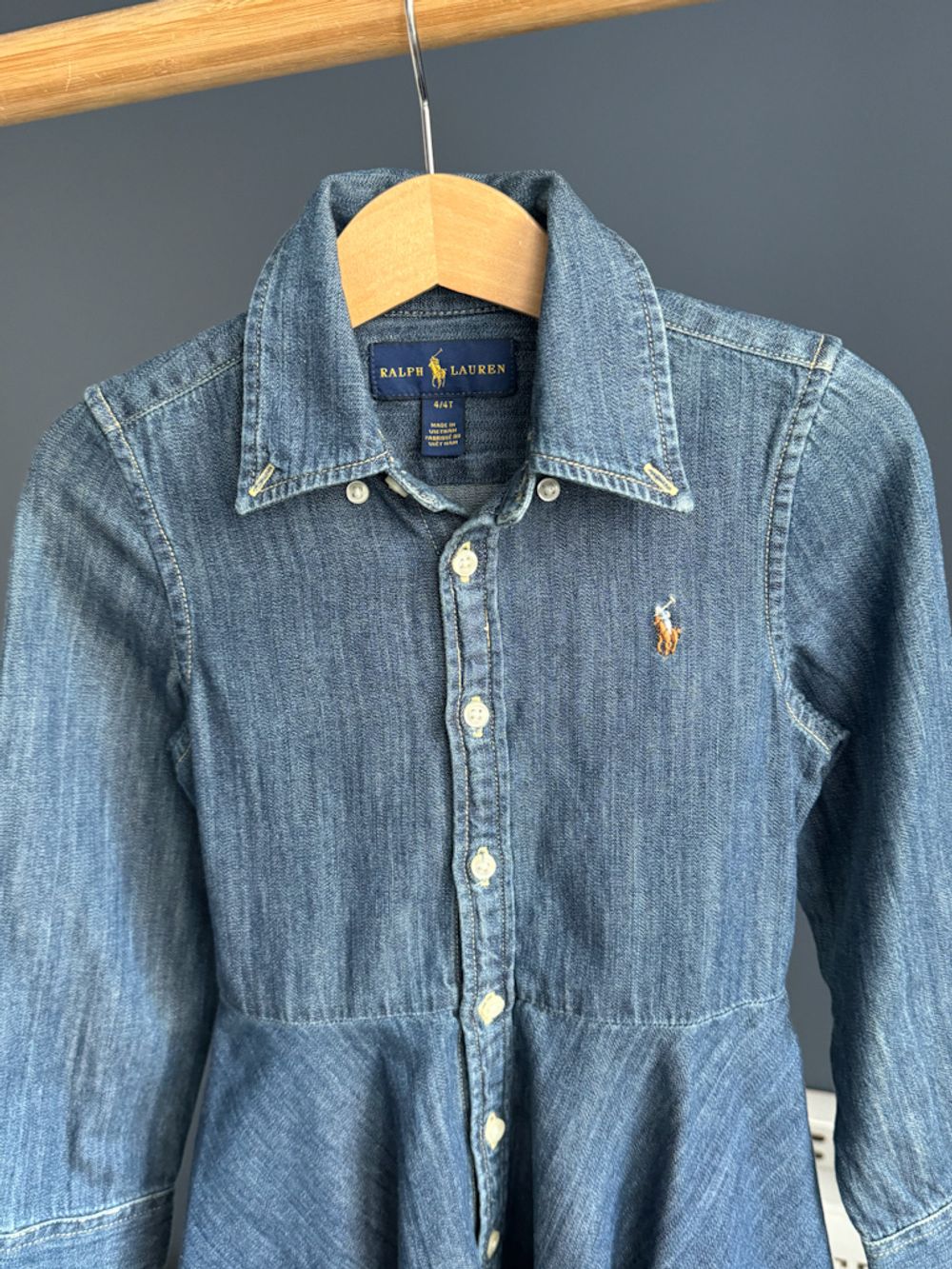 Джинсовое платье-рубашка Ralph Lauren, 104