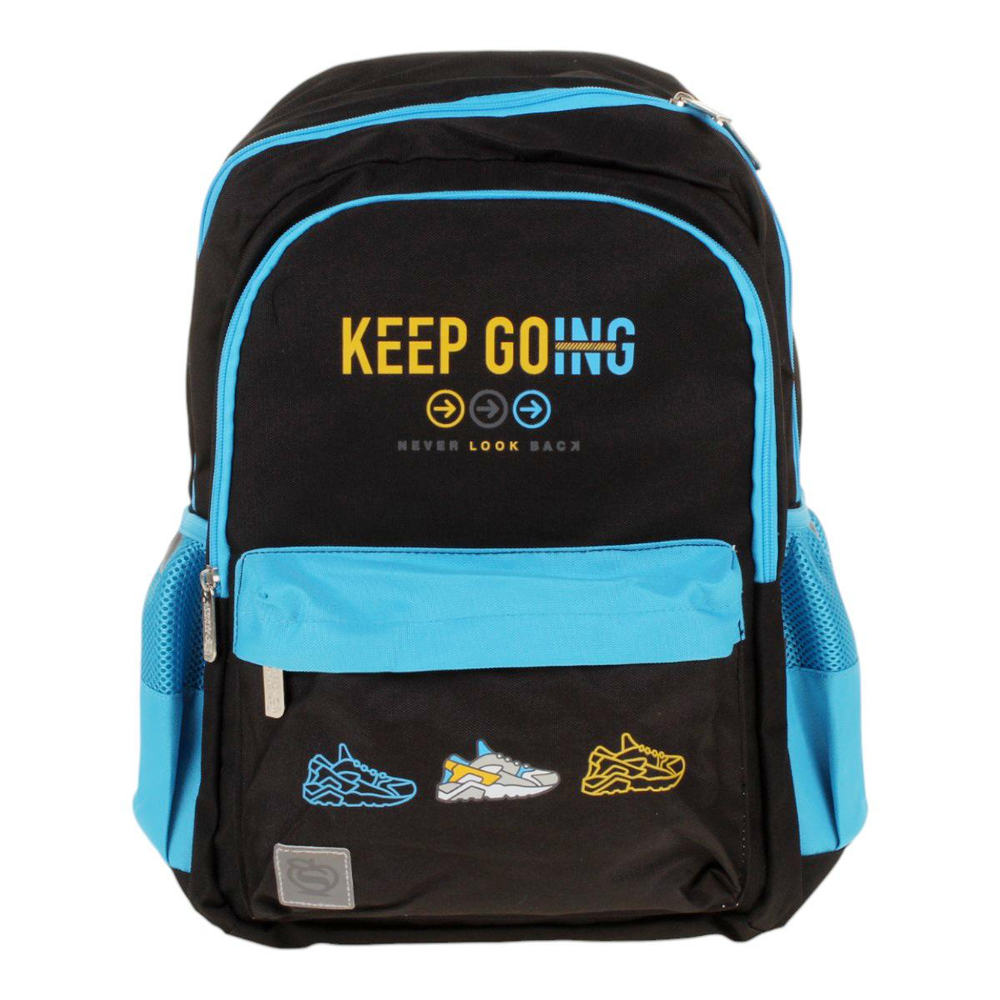 Рюкзак 42х31х16см. Soft 2 "Keep going" 21л. 2 отд. мягкий, молния, черный (Schoolformat)