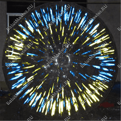 Светящийся зорб "Вселенная" ПВХ, усиленные сиденья, диаметр 3 м