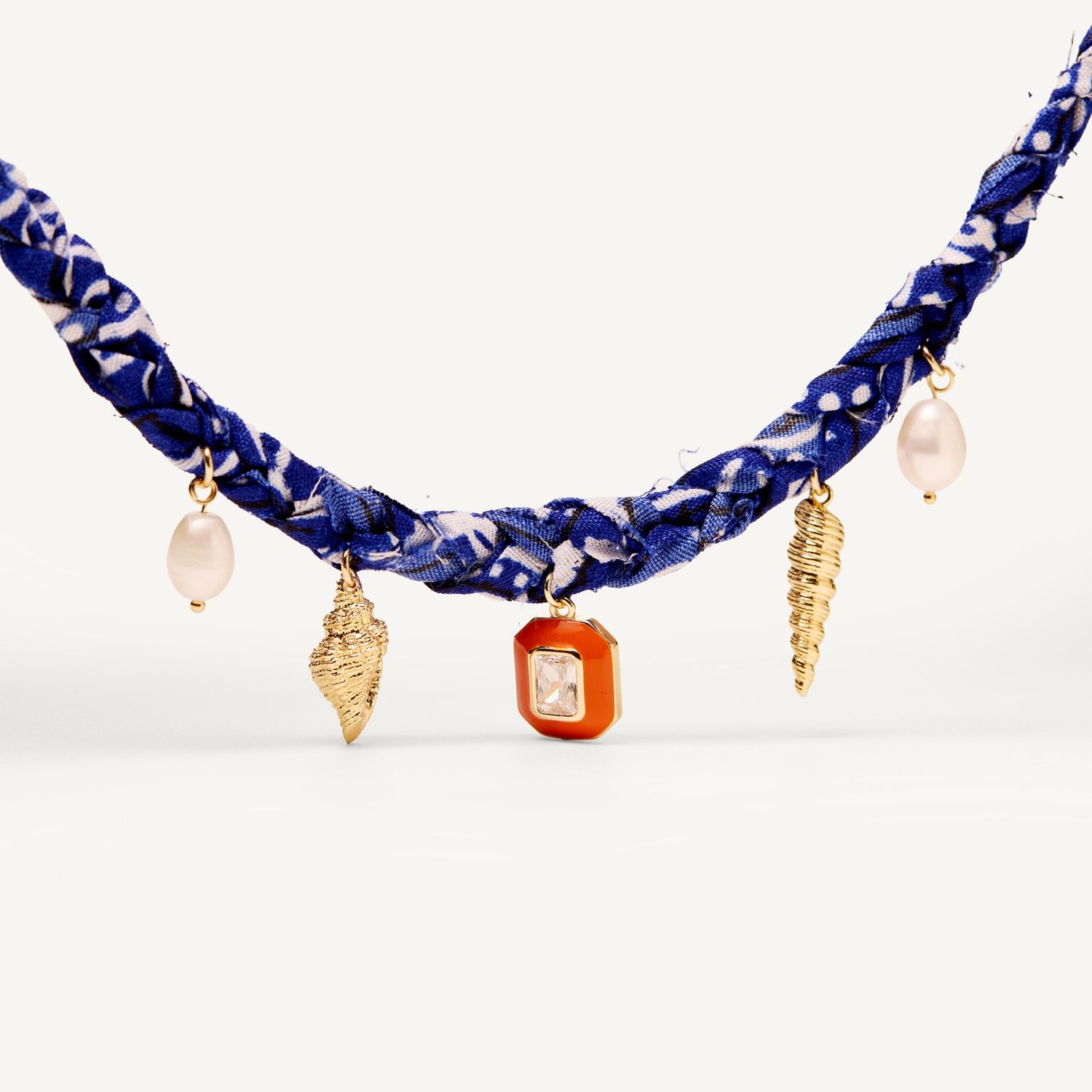 Колье Braded Bandana Necklace - Blue