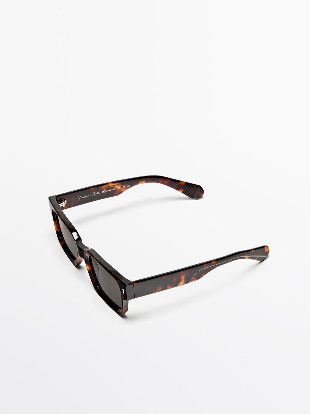 Massimo Dutti Солнцезащитные очки в квадратной оправе под черепаху, коричневый