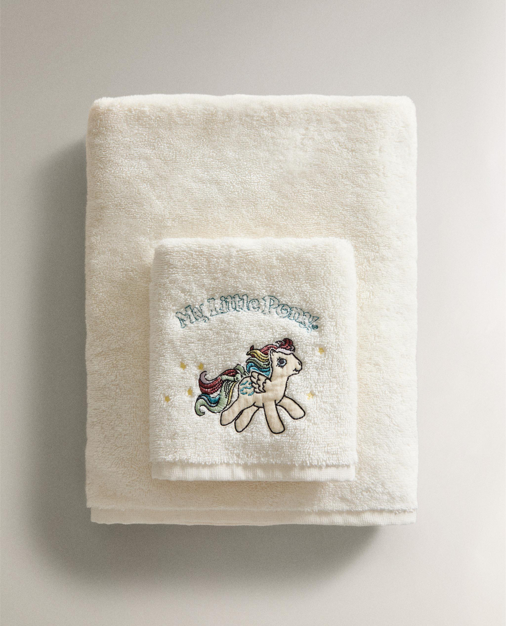 Zara Home Полотенце для лица и рук из хлопка, кремовый
