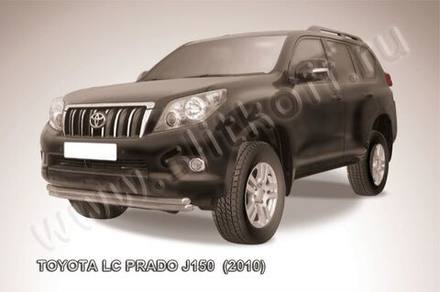 Защита переднего бампера (нержавейка) Toyota Land Cruiser Prado J150 (2009-2013) d57+d57