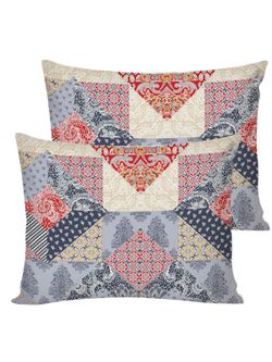 Постельное белье перкаль Сказка "Пэчворк" 2-спальное Наволочка 50х70 см 2 шт Простынь на резинке 160x200 см Пододеяльник 175x215 см