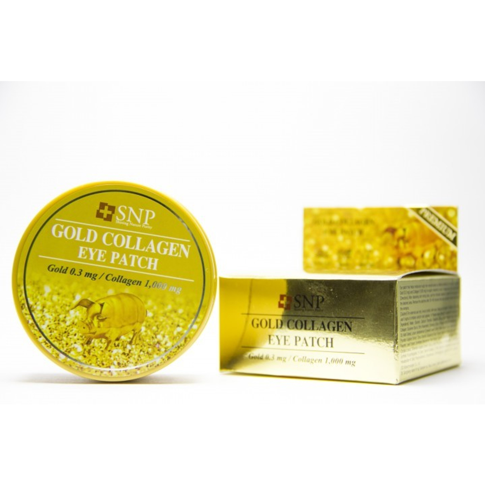 SNP Gold Collagen Eye Patch патчи для глаз на основе экстракта коллагена