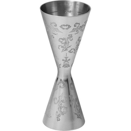 Джиггер «Мотиво» 30/45 мл с орнаментом сталь нерж. D=49/41,H=118мм серебрист. арт. 2040155 (10702070/261222/3465646       , Китай)