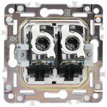 SKANDY Розетка компьютерная двойная RJ45 кат.5E SK-K03Bl черный IEK