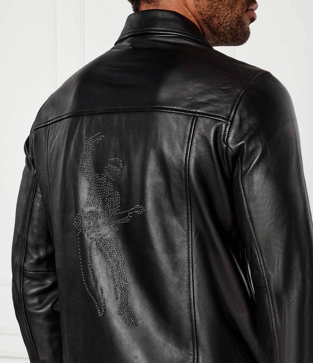 Кожаная куртка Karl Lagerfeld - черный(555082 551420)