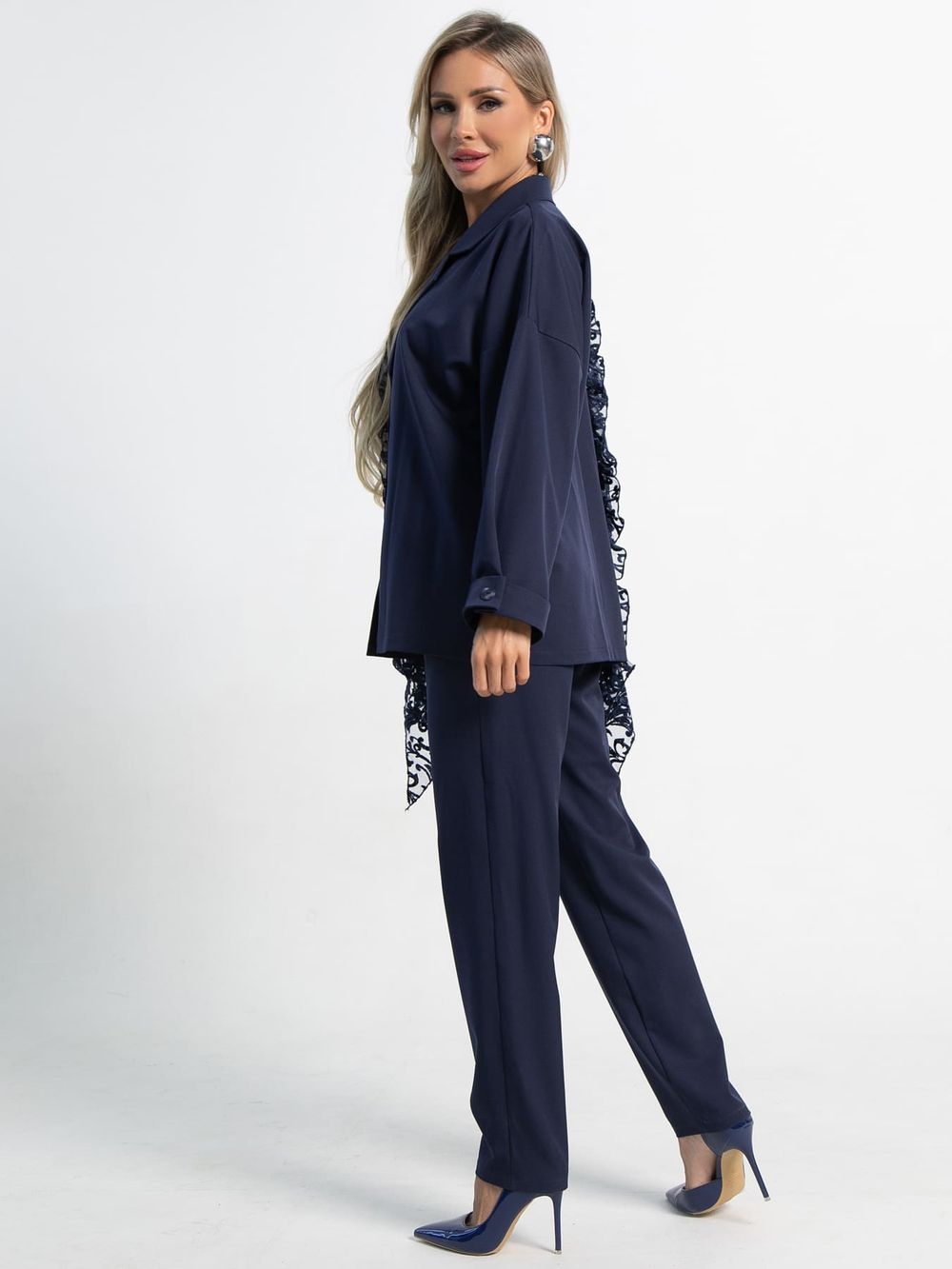 Костюм брючный Стилизация (темно-синий) К15331-4М LT Collection