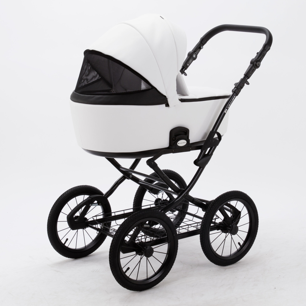 Универсальная детская коляска Adamex Porto Retro Deluxe (100% экокожа) P-SA1 (3в1)