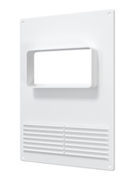 Площадка торцевая ПТГР фланец 120х60 горизонтальная решетка 180х250 пластик ERA