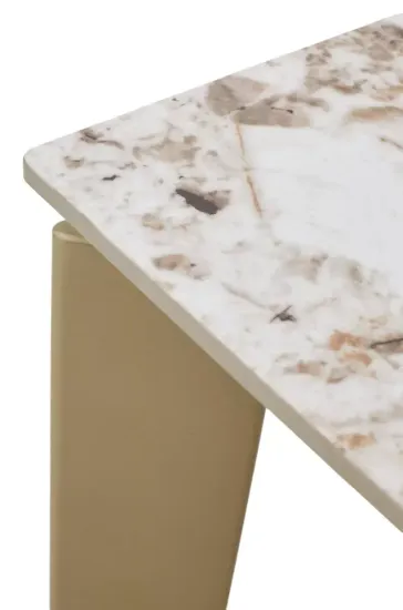 Стол CORNER 120 GLOSS LUXURY PANDORA SOLID CERAMIC / шампань