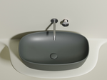 Умывальник чаша накладная овальная (цвет Антрацит Матовый) Element 610x385x140мм