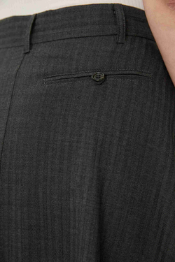 Юбка макси из шерсти в елочку