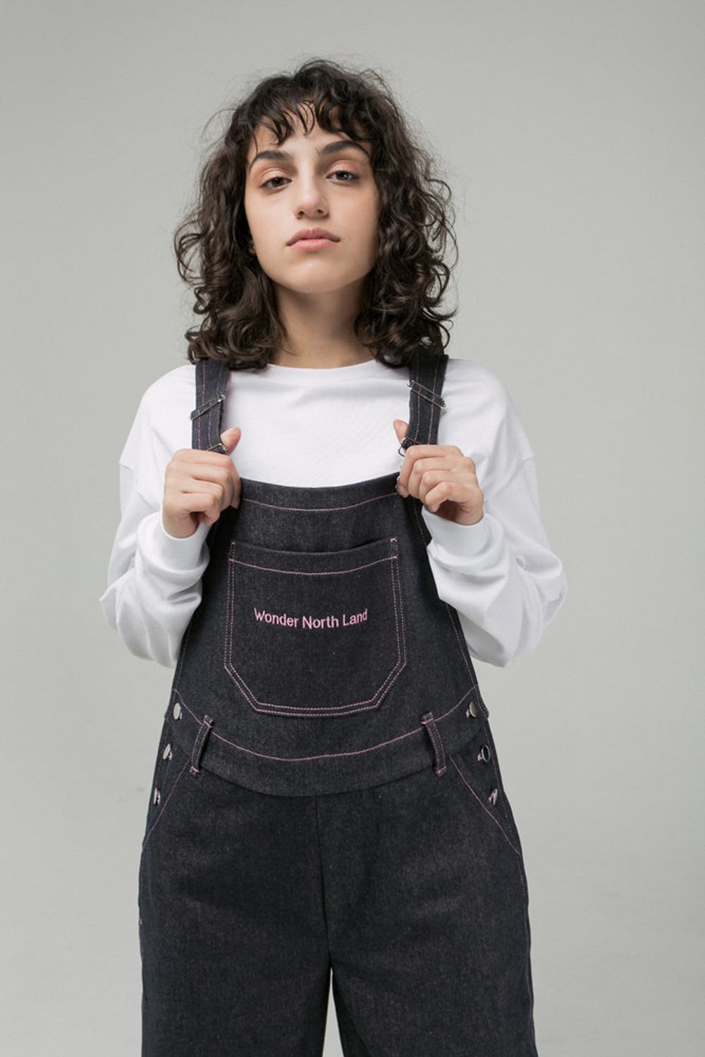 Купить Комбинезон Dark Blue/Pink Джинсовый Комбинезон Dark Blue/Pink Джинсовый