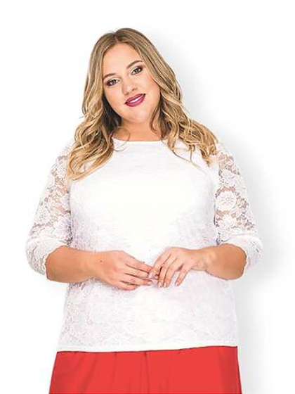 Кружевная блуза белая