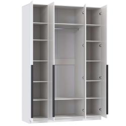 Шкаф для одежды 4-х створчатый Брандо 67.13, Белый