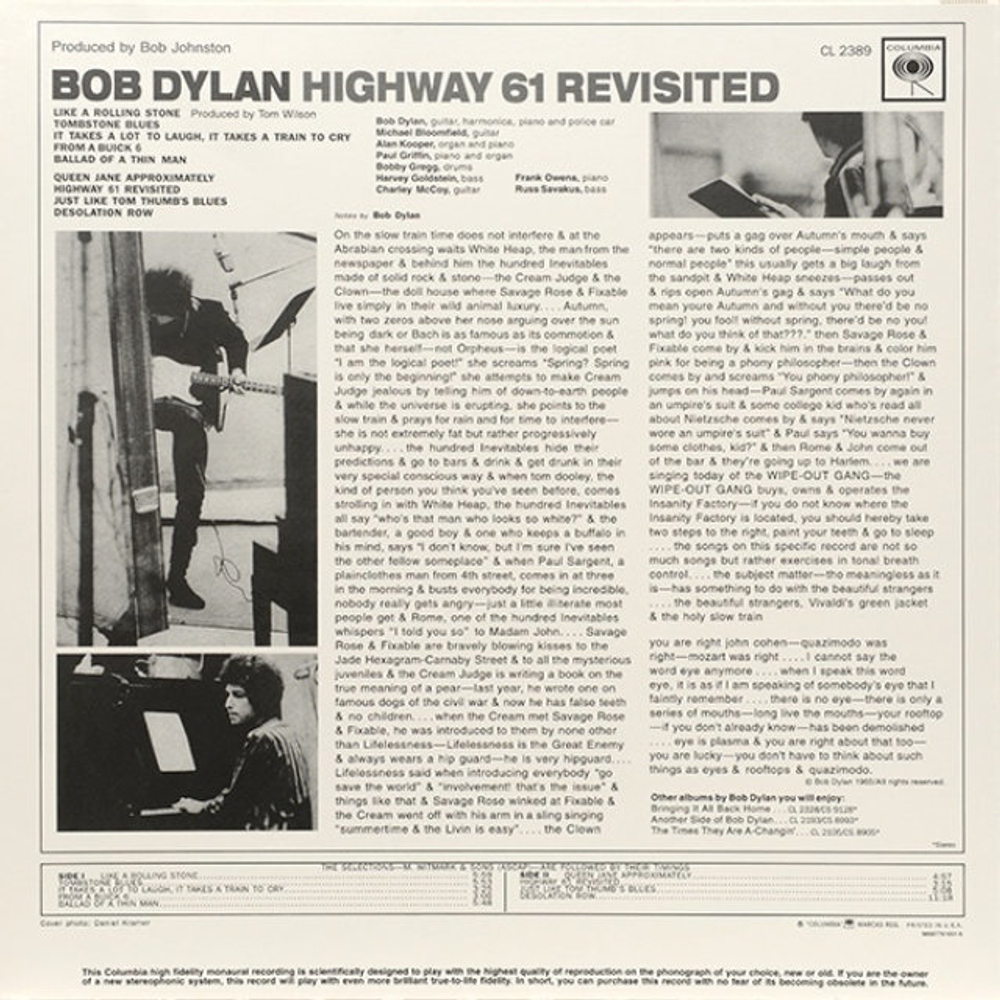 Bob Dylan / Highway 61 Revisited (LP)