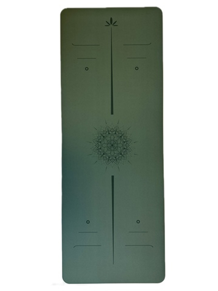 УЛЬТРАцепкий 100% каучуковый коврик для йоги New Arrows Green 185*68*0,5 см