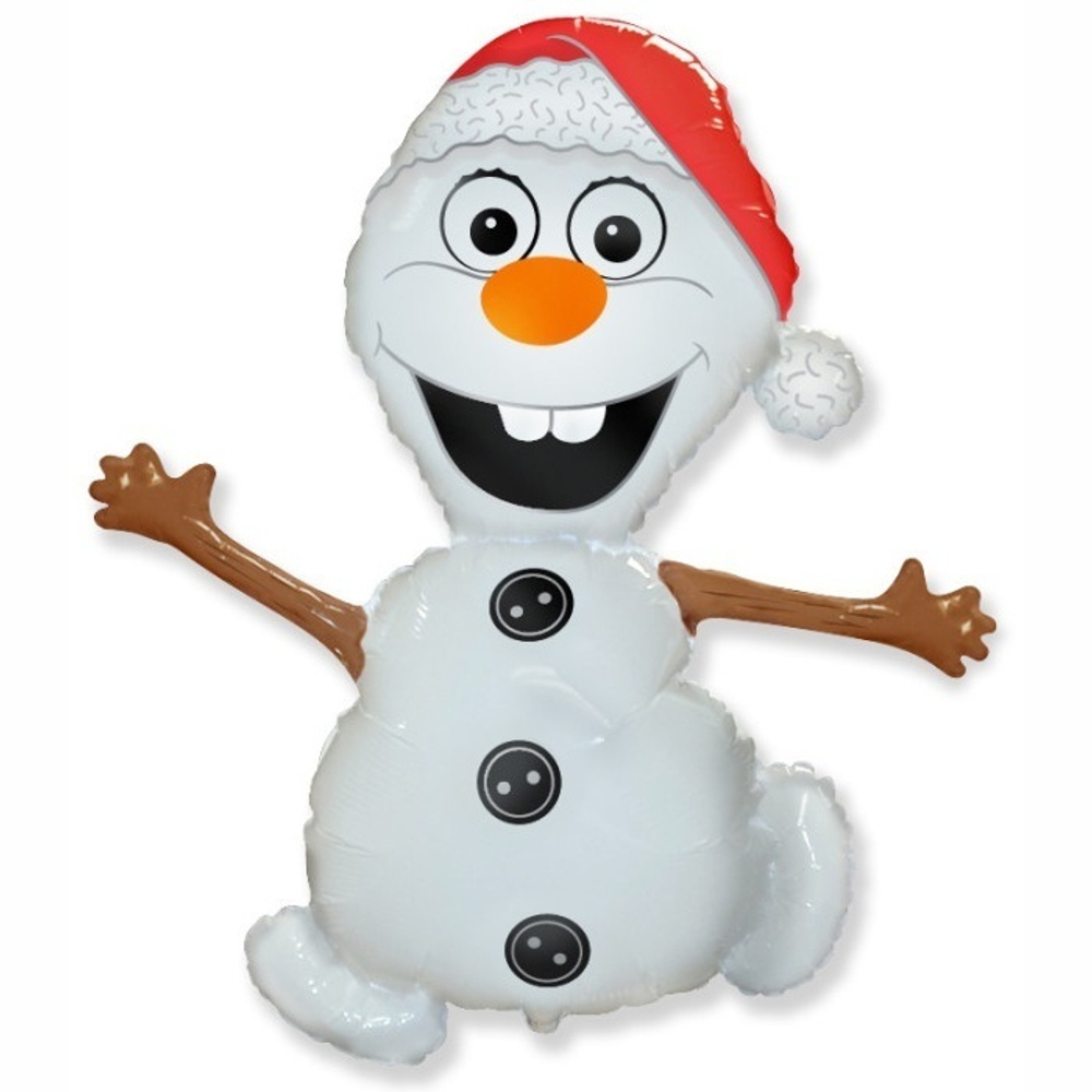Фигура Снеговик в шапочке, с гелием #901516-HF3
