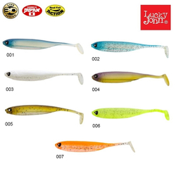 Виброхвост LJ 3D Series Makora Shad Tail 4.0in (10 см), цвет MIX1, 6 шт.