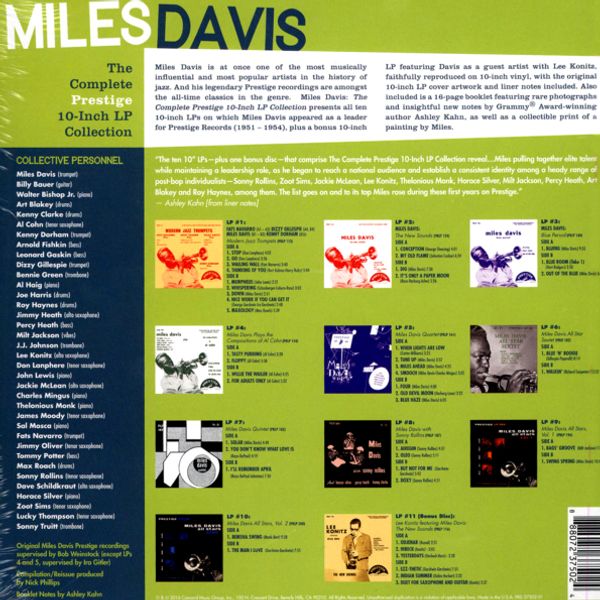 Miles Davis / The Complete Prestige 10-Inch LP Collection (11x10