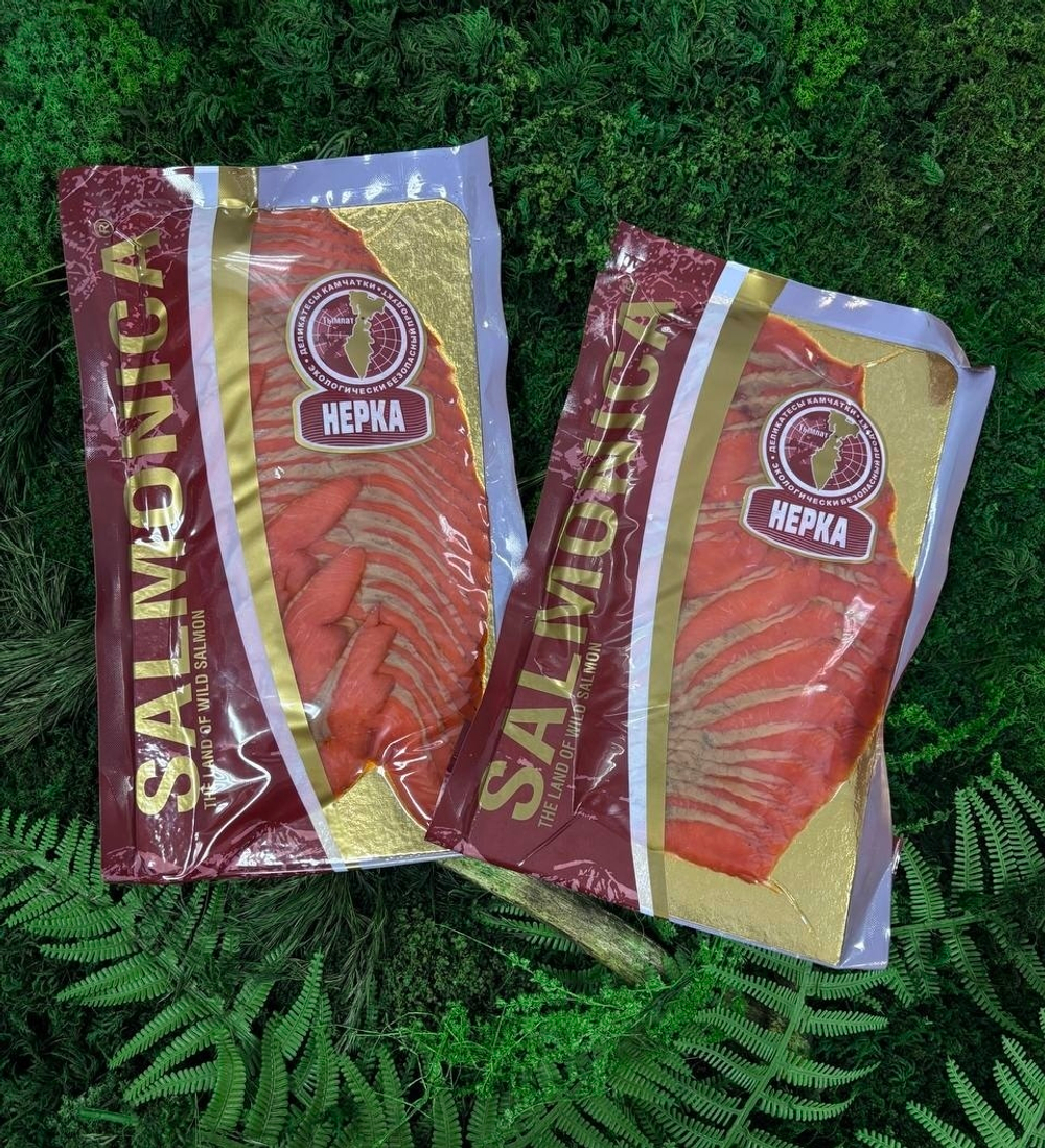 Нерка филе ломтики подкопч без кожи в/у ПК, 300 гр