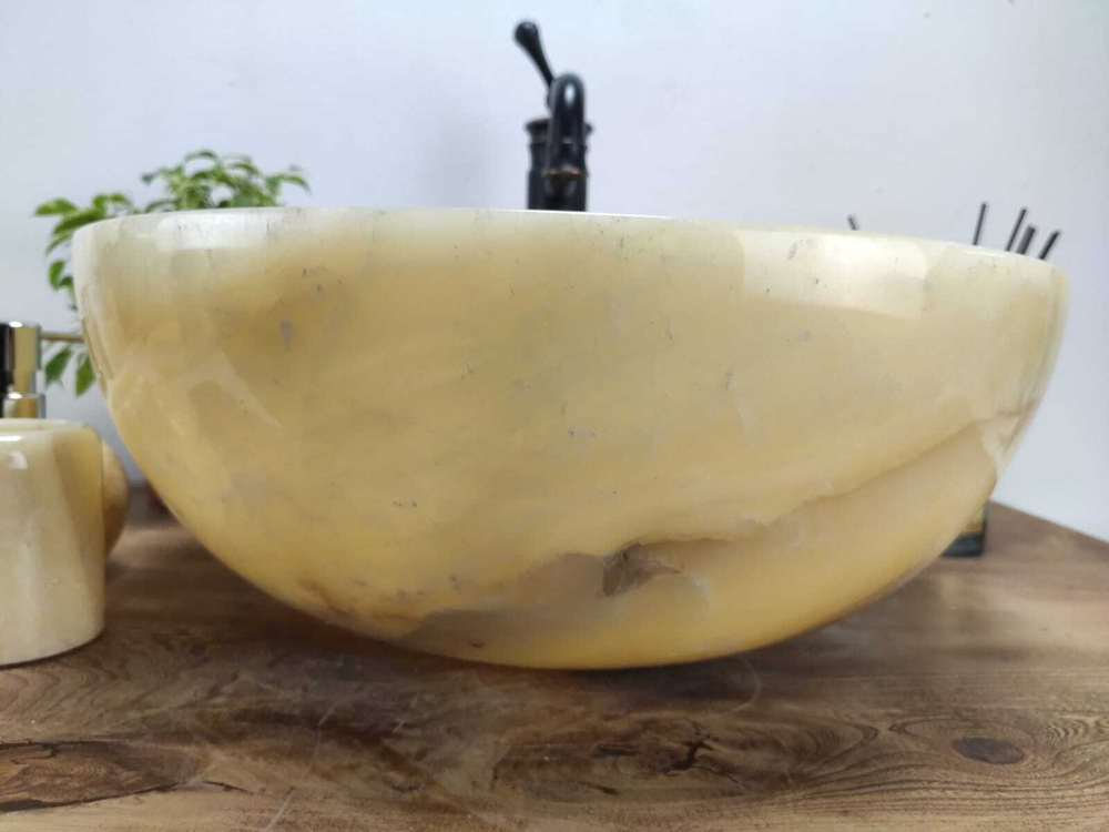 Раковина из оникса Bowl Yellow Premium BO-60910 45*45*17