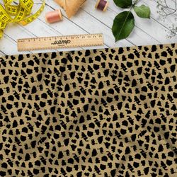 Ткань оксфорд 210 мелкий коричневый гепардный принт