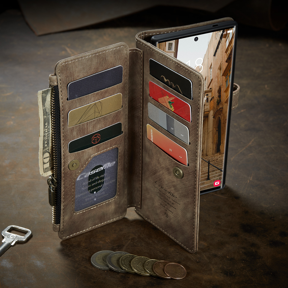 Многофункциональный чехол-кошелек CaseMe 3 in 1 Matte Wallet для Samsung Galaxy S25 Ultra