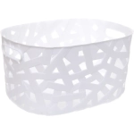 Корзина для хранения «БИСКОТТИ», цвет дымчатый белый, 23.3*17*3*12,5см (лейбл)